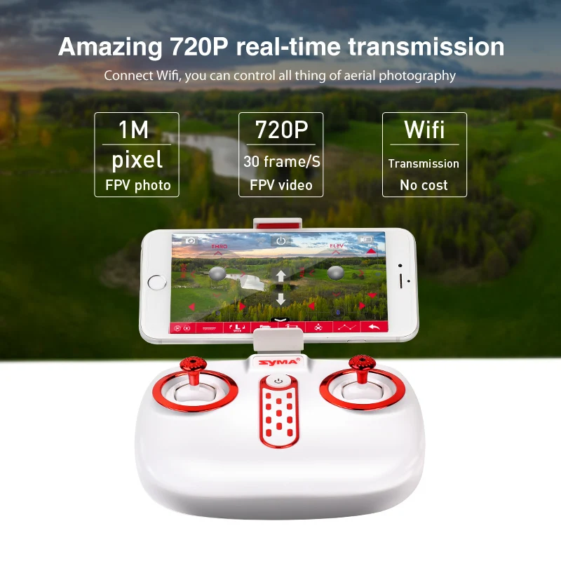 SYMA X5UW Дрон с WiFi камерой HD 720P передача в реальном времени FPV Квадрокоптер 2,4G 4CH RC вертолет Дрон Квадрокоптер