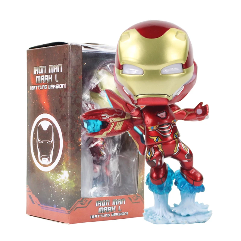 13cm Avengers Iron Man Mark L Battling Version Super Hero Bobble Head