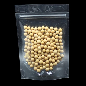 

16x24cm Clear Plastic Packaging Bag Zipper Ziplock Stand Up Pouch Doypack Zip Lock Snack Food Storage Packing Bag Polybag