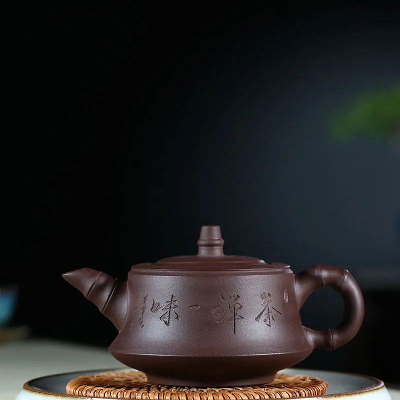 

Famous Full Manual Raw Ore Purple Ink For Imprinting Of Seals Lettering Bamboo Joint Kettle Kungfu Online Suit Teapot Tea Set