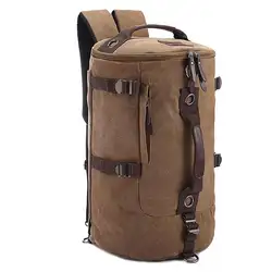 Открытый холст рюкзак многофункциональный цилиндр рюкзак для Пеший Туризм Путешествия