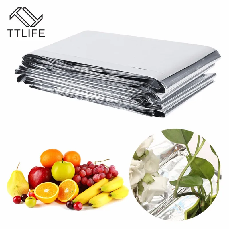

TTLIFE Silver Plant Hydroponic Highly Reflective Mylar Film Grow Light Accessories Greenhouse Reflectance Coating Plant Covers