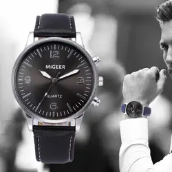 Новинка 2019 года для мужчин бизнес часы кожаный ремешок спортивные модные часы имитация кварцевые роскошные наручные часы бренд наручные