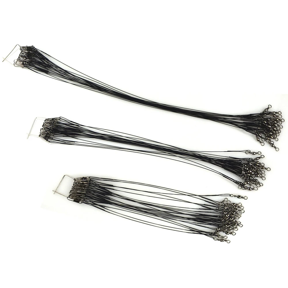 10pcs Fishing Leader Line Wire Soft Plastic Coated Stainless Steel