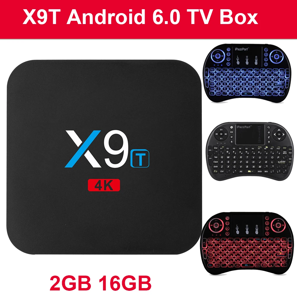 X9T Smart TV Box Amlogic S912 2 Гб RAM 16 ROM 4G WiFi Bluetooth 4 1 телеприставка 1000 Мбит/с Поддержка 4K H.265
