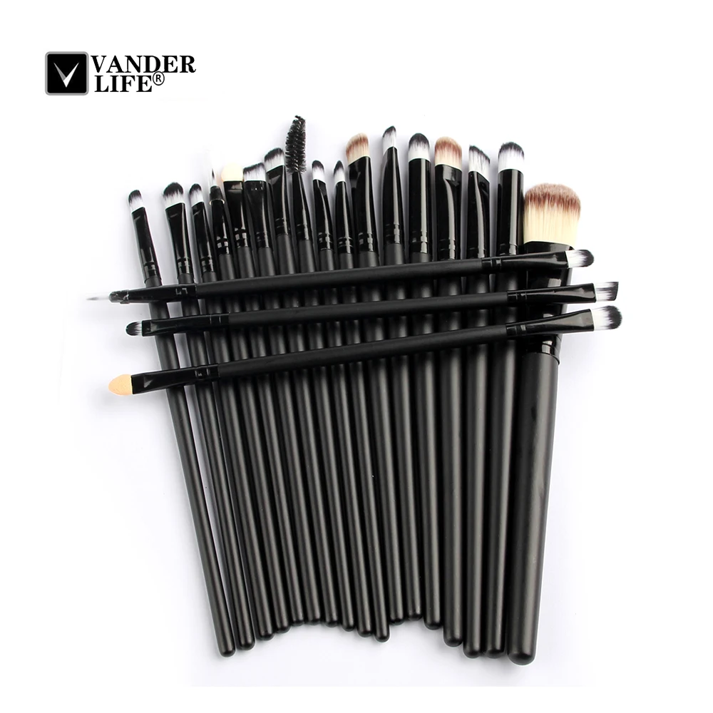 

Professional 20 Pcs Makeup Brush Set Foundation Eyeshadow Eyeliner Lip Cosmetic Brushes Toiletry Kit pincel maleta de maquiagem