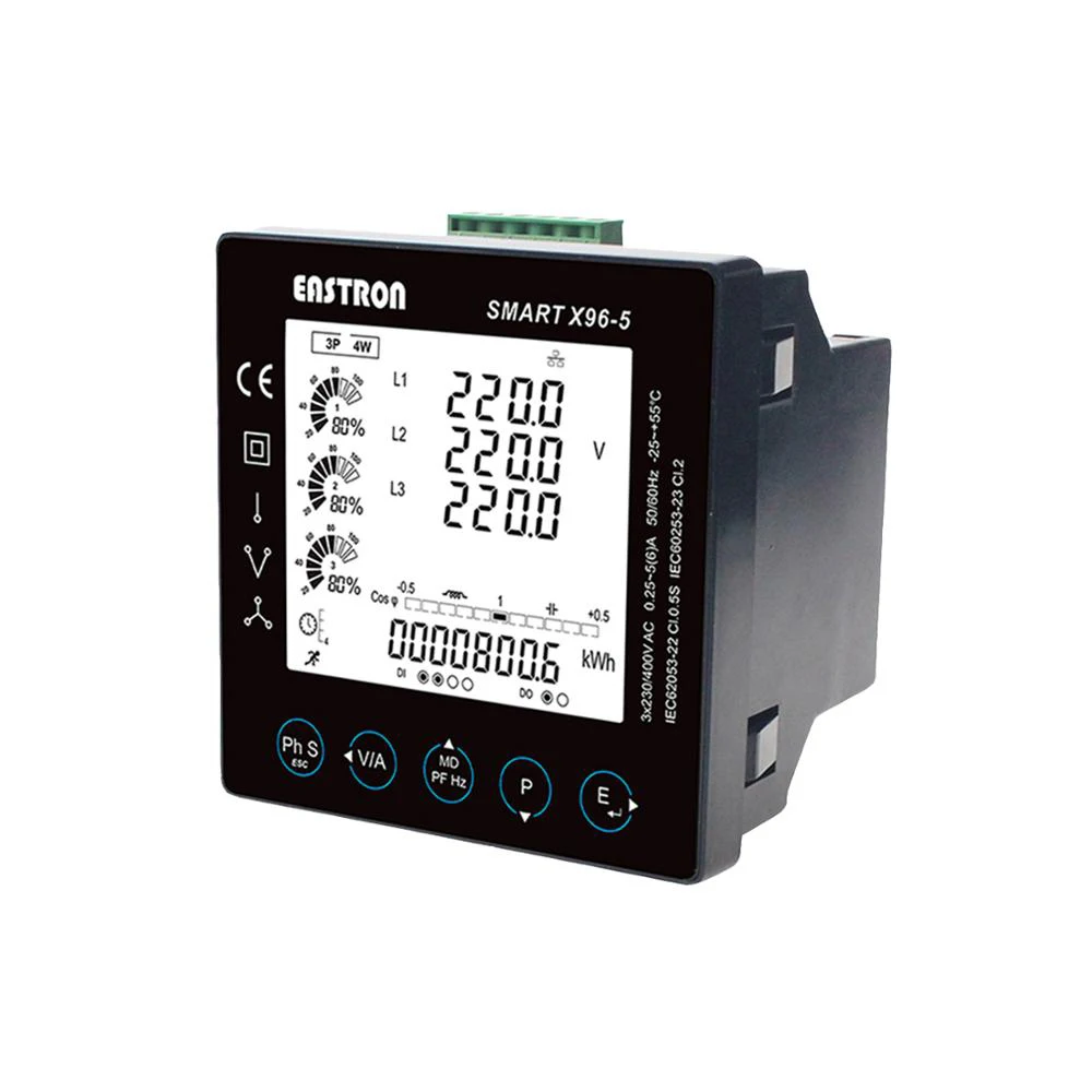 

Smart X96-5G Three Phase Panel Multi-function Power Meter with Modbus,measure kWh,kVarh,kW,kVar,kVA,P,PF,Hz,dmd,V,A,THD