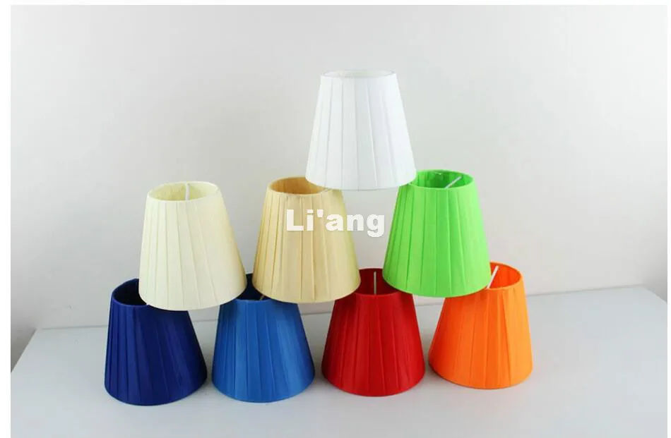 Free Shipping 6pieces/lot Pendant Fabric Lampshade Art Pendant Light