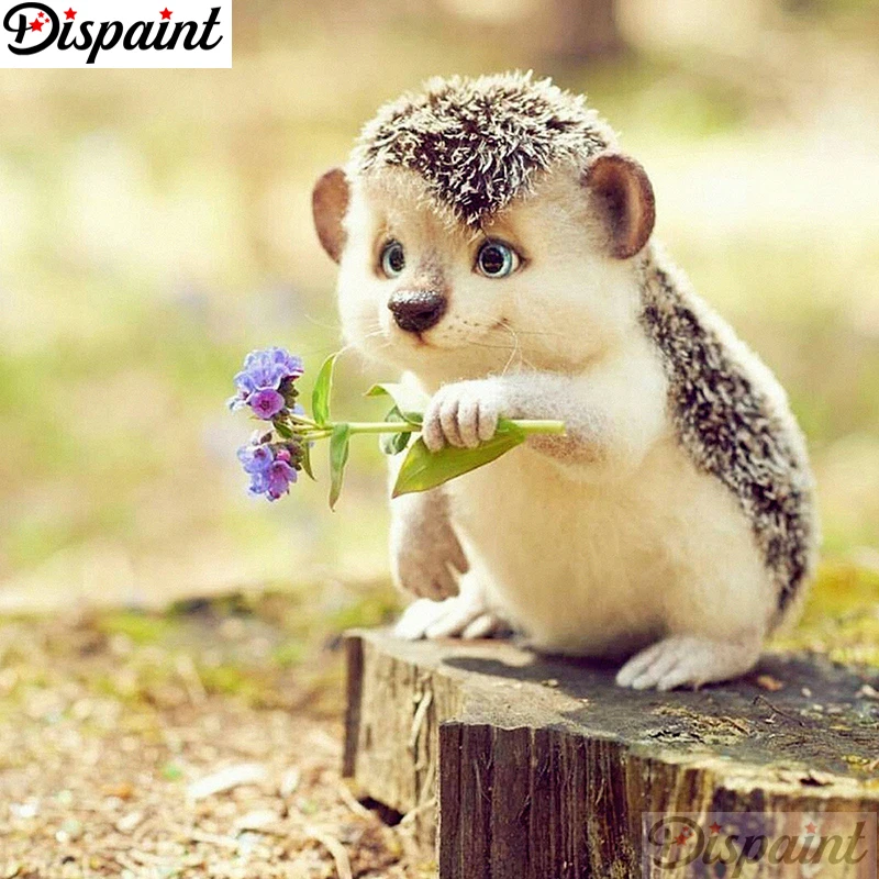 

Dispaint Full Square/Round Drill 5D DIY Diamond Painting "Animal hedgehog" Embroidery Cross Stitch 3D Home Decor Gift A18896
