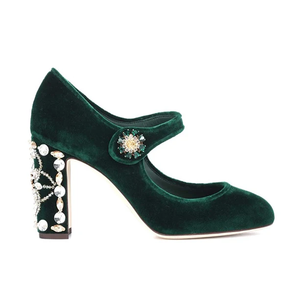 green mary janes