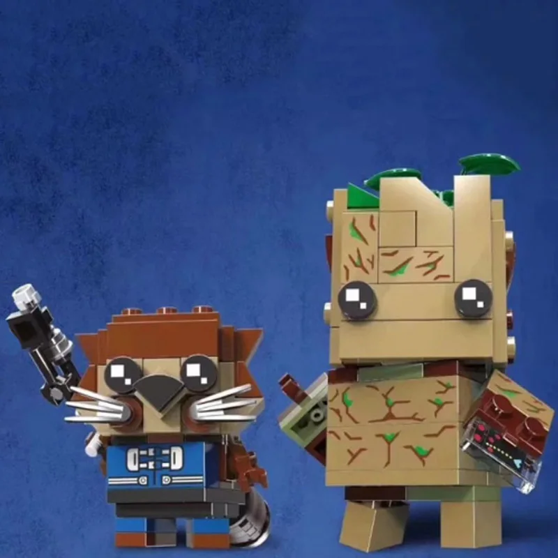 2019 New arrive Kennie Groot & Rocket Steve & Creeper Owen & Blue Square head Brickheadz building Blocks for children gifts