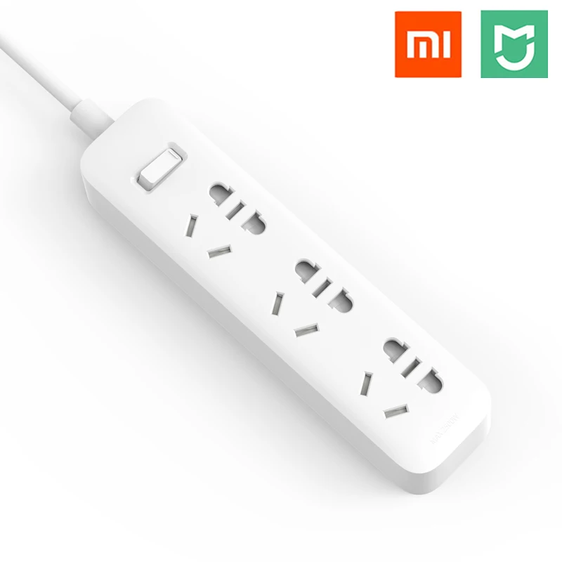 Pаспродажа Оригинальный Xiaomi Мощность полосы mijia 3 розетки Мощность Plug Мощность адаптер конвертер Ми Электрический многофункциональный адаптер с 5 м ка...