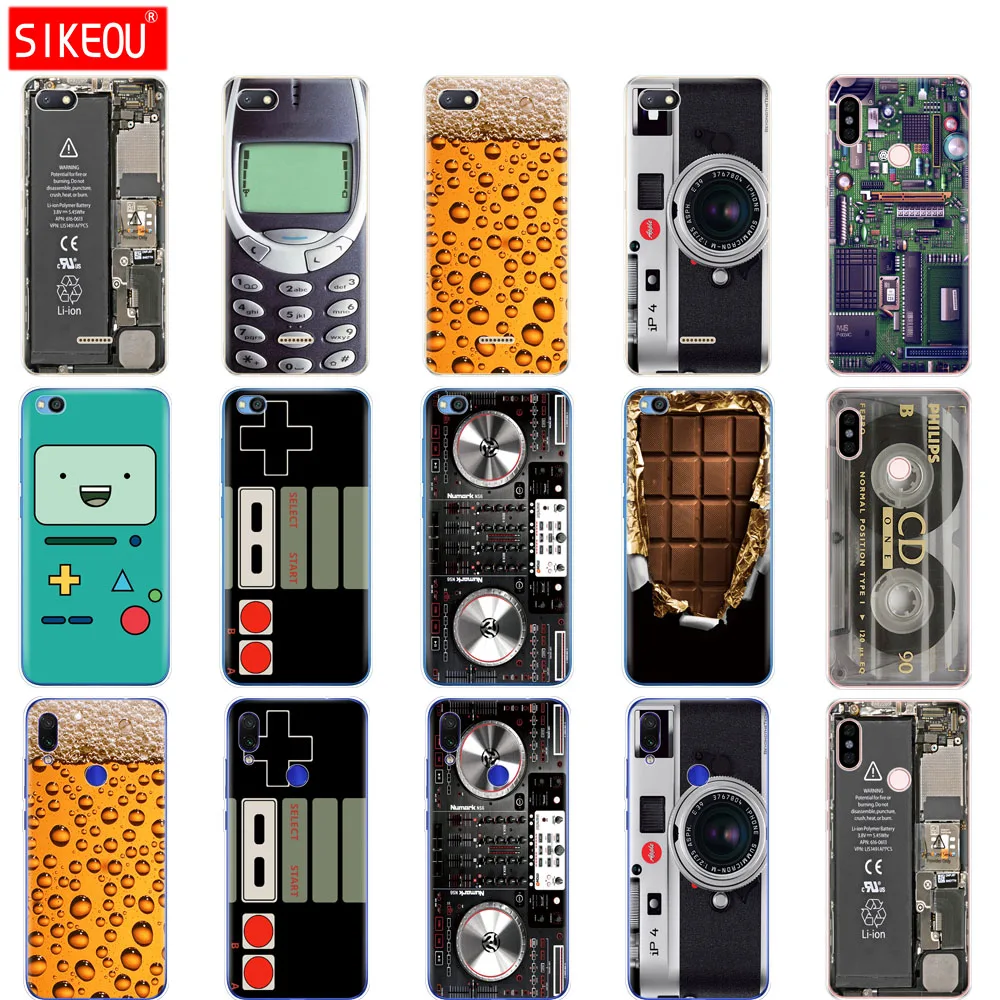 Custodia Per Redmi 6A 6 Pro Custodia Cover Per Xiaomi Redmi Note 7 6 Pro Redmi Go Custodia Per Xiaomi Mi 9 Se Vintage Tape Camera Gameboy