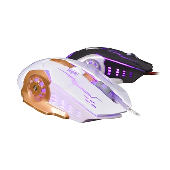 

2019 New X3 Game Esports Mouse USB Wired Mice Four-color Breathing Light Game Dedicated Mouse 1600dpi Wired Optical Mouse