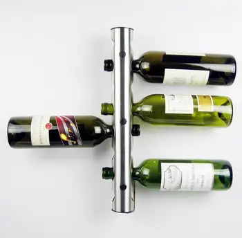 

8 holes wall stainless steel wine rack barware bar theroom bottle fashion Rack