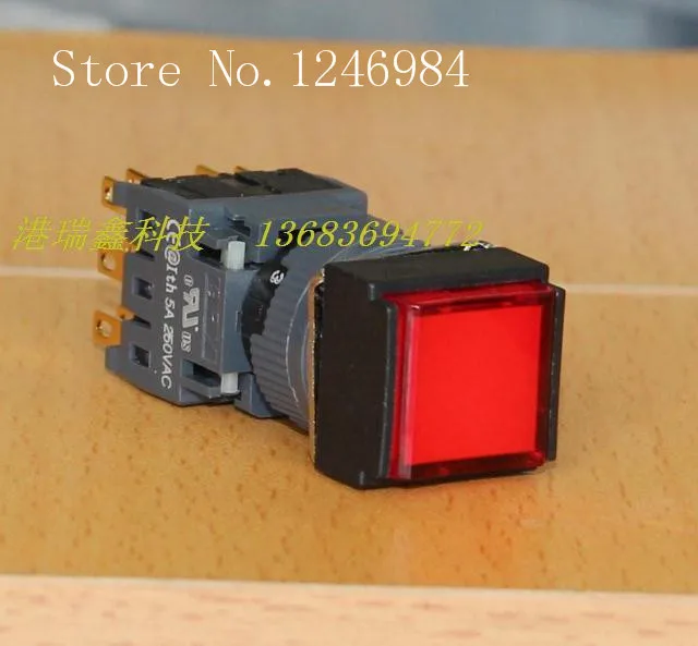 

[SA]Electronic switch Jinhong 16MM F -type three-way square openings no lock button switch reset switch button to open--10pcs/lo