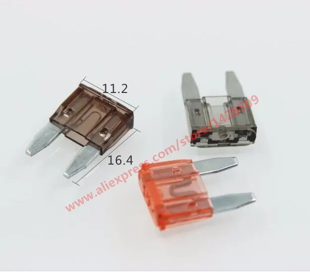 10 Pcs Auto Car Fuse 2Pin Small Size 11.2x16.4mm For Headlight Horn Cigarette Lighter 2A 3A 5A 7