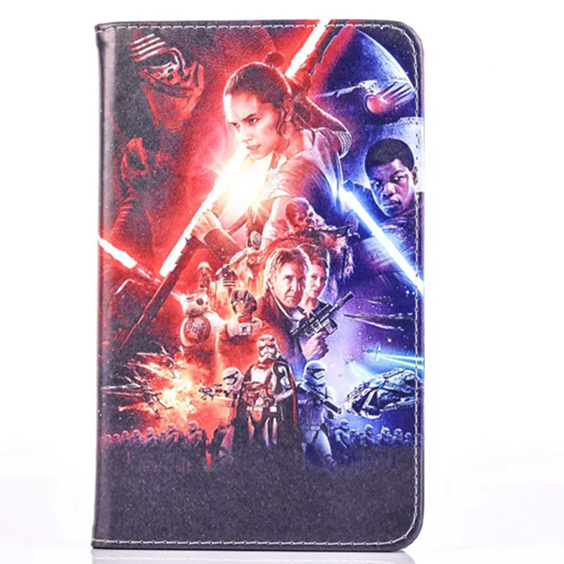 

New arrival Case for Apple ipad 6 / Air 2 Flip stand Star Wars The force awakens prints tablet Cover shell coque para housing