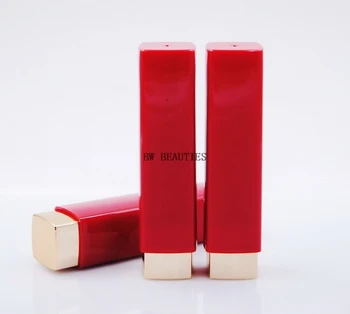 

300Pcs/Lot 12.1mm Plastic High Grade Red Lipstick Tube,Empty Cosmetic Lip Balm Sub Package,Pressed Design Lip Rouge Container