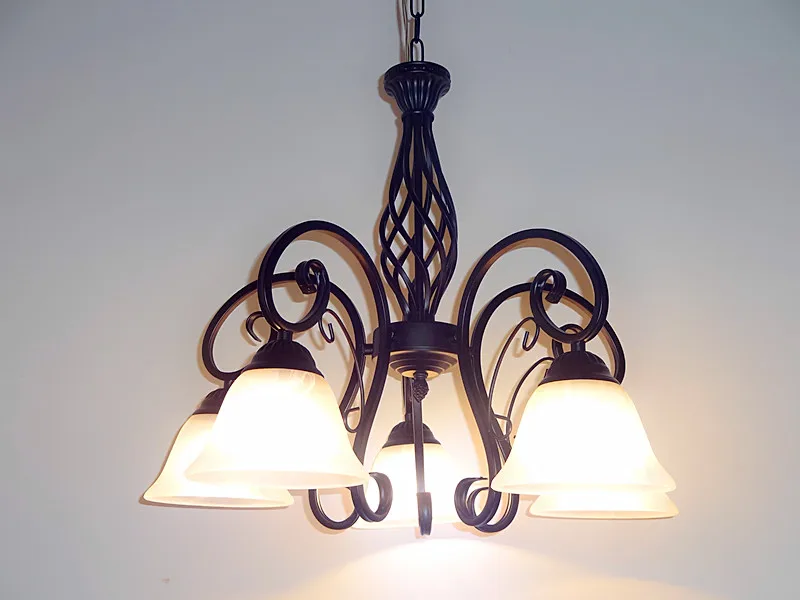 

Multiple Chandelier light fashion lighting rustic bedroom lamps study light wrought iron lamp ZX138