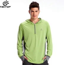 TECTOP Men Outdoor Quick-drying Jackets Breathable Sunscreen Mesh Charcoal Polyester Hooded Fishing Wear Clothes Rainsuit