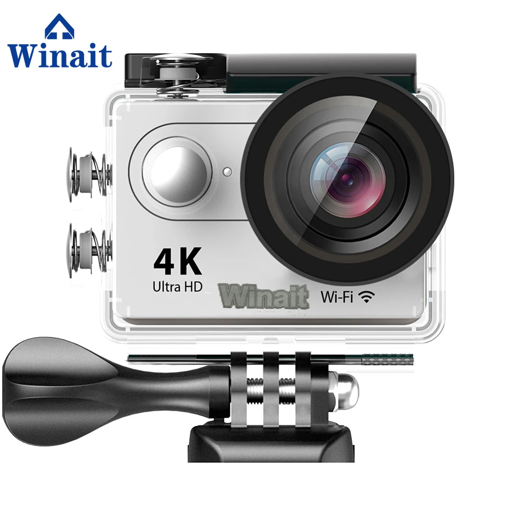 Winait Mini Sports DV 170D Рыбий глаз объектив Utlra HD 4k Камера Встроенная wifi 30 м Подводное время Lapse Android и IOS