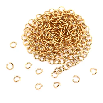 

100mm/lot Stainless Steel Gold Open Jump Rings Direct 4 5 6 8mm Split Rings Connectors for DIY Jewelry Ewelry Findings Making