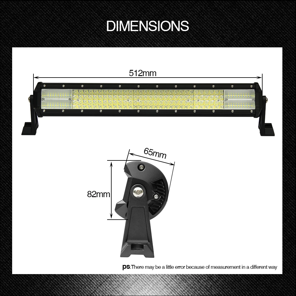 CO LIGHT 20 дюймов 8D Светодиодная панель 468 Вт 4 рядный комбинированный луч