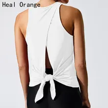 Женская майка для бега с открытой спиной, майка для бега, Спортивная майка для спортзала, Женская гимнастическая майка, топ для фитнеса, майка без рукавов для бега