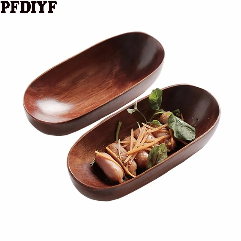 

Vintage Style Jujube Wood Breakfast Plates Eco Natural Wood Cake Desserts Serving Tray Square Dish Plate Tableware Dinner Plate
