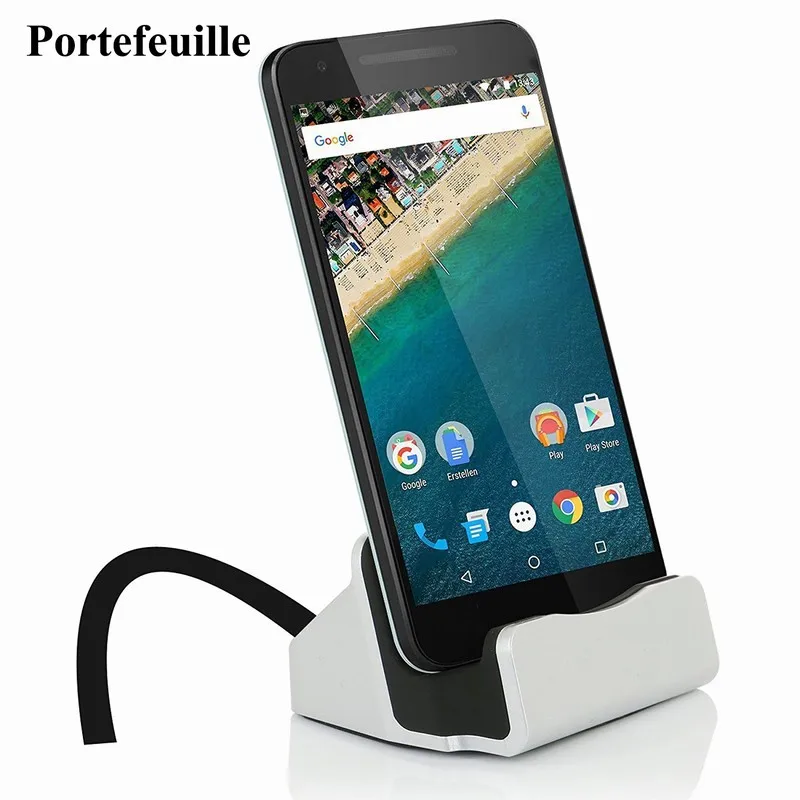 Portefeuille Тип usb-C док-станции для настольного зарядного устройства колыбели держатель подставка для Xiaomi Mi6 Mi5 Mi5s samsung Galaxy S8 плюс Тип C