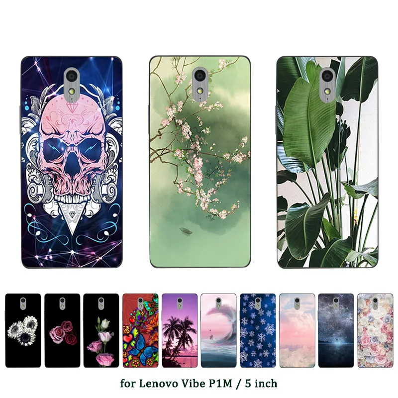 

For Lenovo Vibe P1M Case Coconut Printed Cover Soft TPU Cover For Lenovo P1ma40 Phone Case Coque For Lenovo P1 m 5.0" Bag