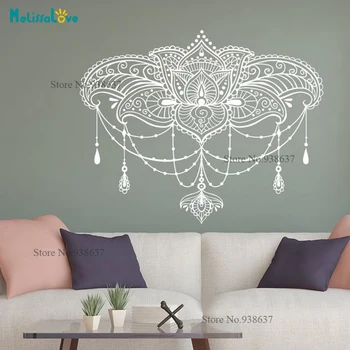 

Plus size Lotus Flower Buddha Yoga Studio Meditate Decor Wall Sticker Vinyl Decal Vinyl Waterproof Bedroom Home Decor MuralBA038