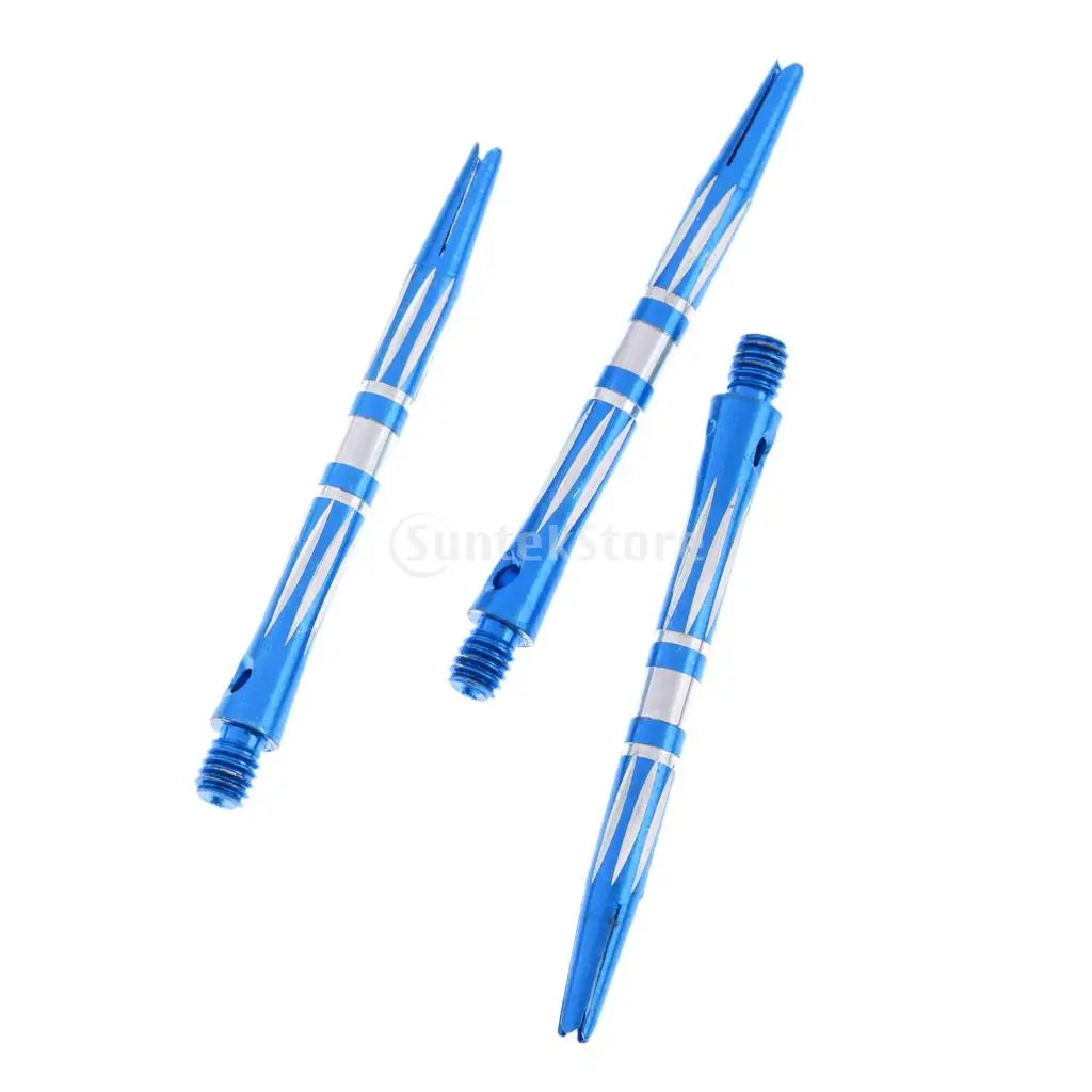 3 Pcs Pro 2BA Thread Alloy Re-Grooved Dart Stems Shafts - 4 Colors