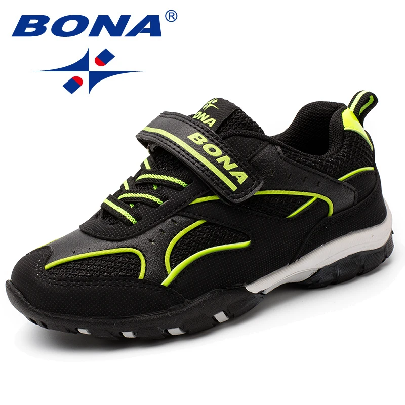 بونا جديد وصول أزياء نمط الأطفال حذاء كاجوال شبكة الفتيات الشقق الاصطناعية الفتيان المتسكعون مريحة ضوء شحن مجاني