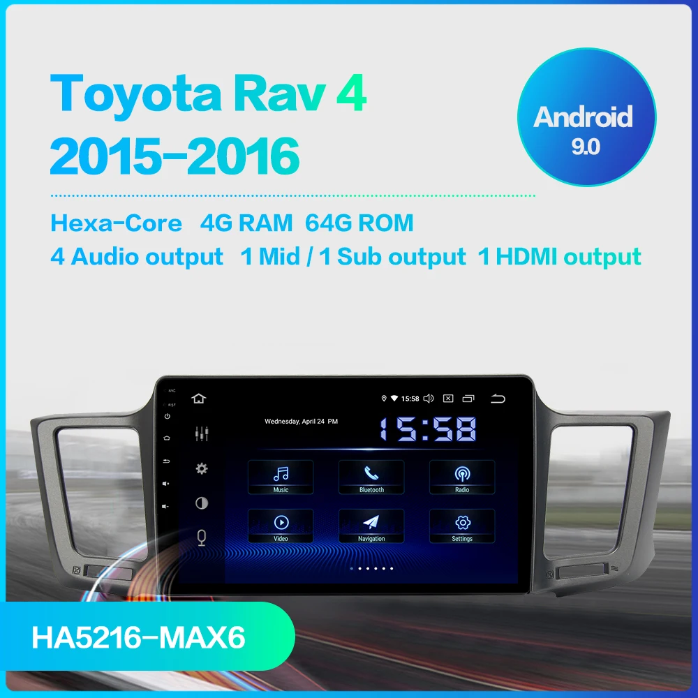 Sale Dasaita 10.2" IPS 1 Din Android 9.0 Multimedia Car Radio for Toyota RAV4 2014 2015 2016 USB 4GB RAM MAX6 GPS Bluetooth 1 Sale Dasaita 10.2" IPS 1 Din Android 9.0 Multimedia Car Radio for Toyota RAV4 2014 2015 2016 USB 4GB RAM MAX6 GPS Bluetooth 1