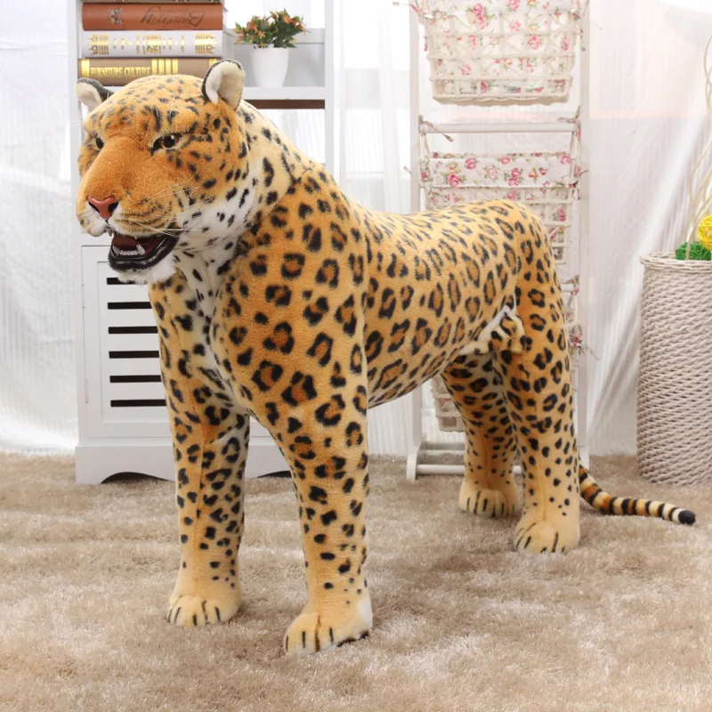 90cm Lenght Simulation Leopard model plush Leopard toy doll cute