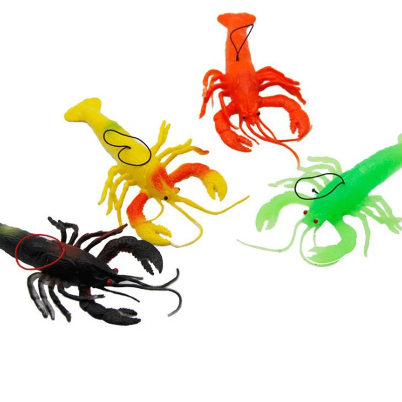 

Mini Funny Rubber Lobster Simulation Children Funny Creative Animal Lobster Children Fools Day Prank Toys Decoration Gifts