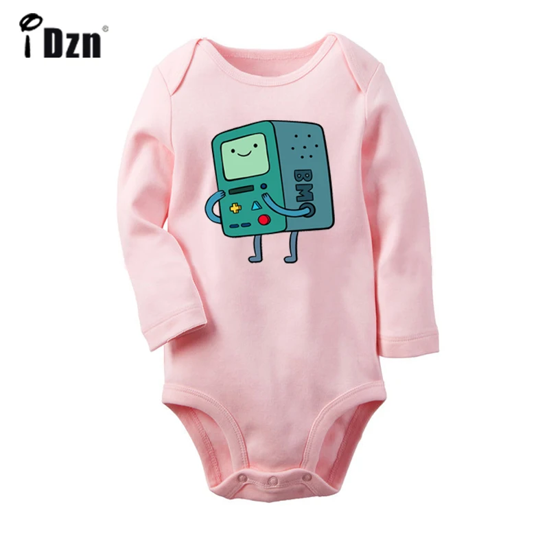 Funny Adventure Time Beemo BMO Cosplay Legend of Zelda Art Design Newborn Baby Bodysuit Toddler Onsies Jumpsuit Cotton Clothes - Цвет: JaBaby3002PC