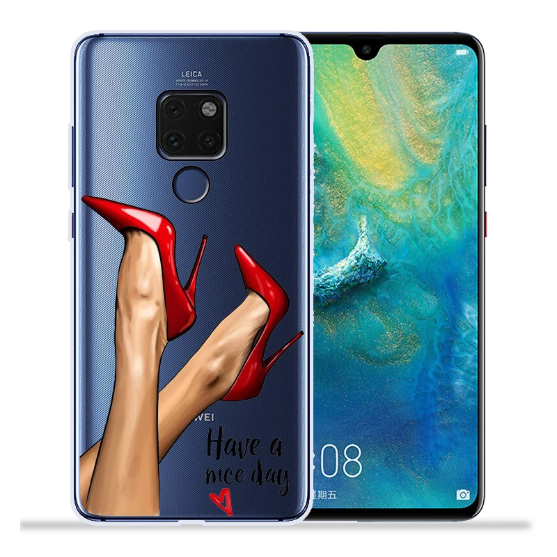 Модный чехол для телефона на высоком каблуке для девушек и женщин huawei mate 20 Lite Pro mate 9 10 Lite Pro Nova 2 Plus Nova3 Nova3i задняя крышка Etui