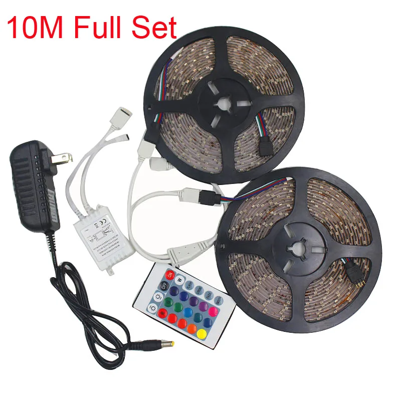 SMD3528 RGB Светодиодные ленты 60 светодиодный/м 5 м 10 15 Декор диод Гибкая ленточная tiras