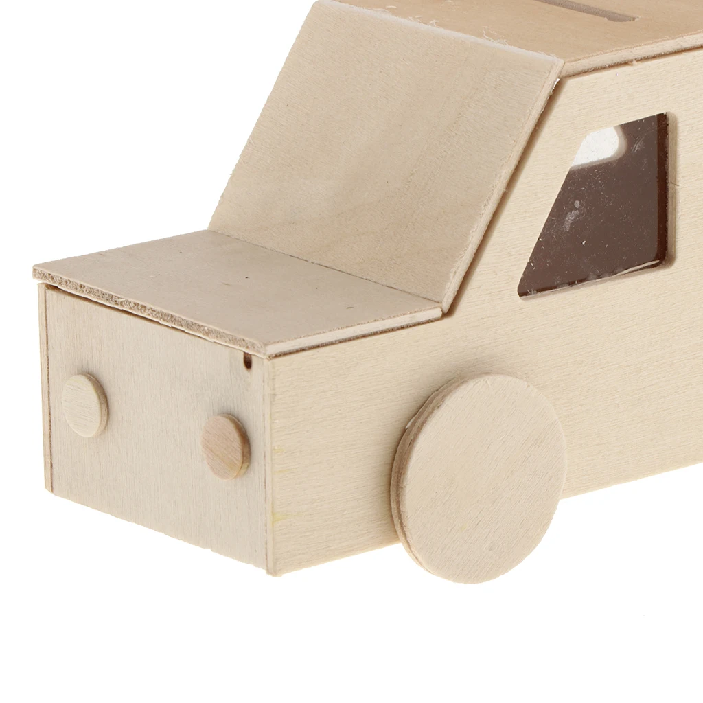 Unfinished Wood DIY Wood Pen Holder Hand Made Desk Organizer Pen Pot School Office Supplies Pen Stand Creative MDF Kids DIY Toys