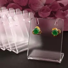 Горячие новинка, 50 шт. 43*35 мм прозрачный акриловый серьги Дисплей стенд держатель, Модные украшения Дисплей организатор ювелирные изделия