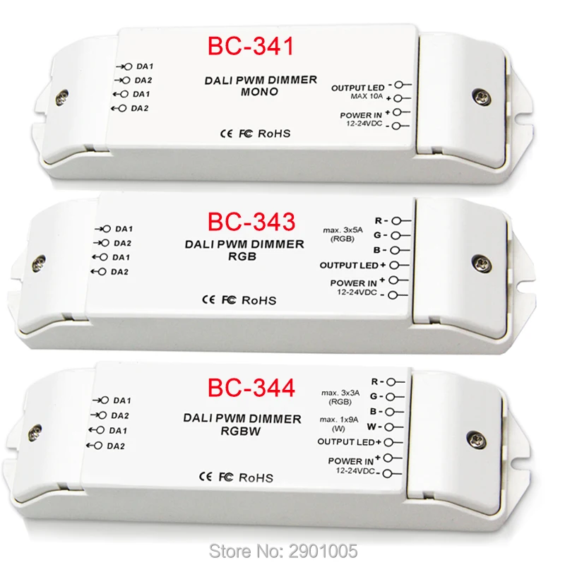 

NEW 12v 24v CV 1CH 3CH 4CH DALI led lamp Dimming Driver RGB/RGBW led strip Lighting Dimmers Controller 1/3/4 channels 4096levels