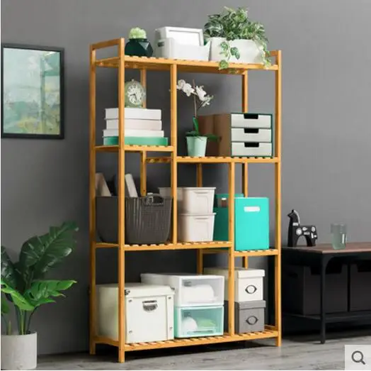 

Multifunctional shelf landing storage shelf solid wood composite multi-layer kitchen shelf shelf