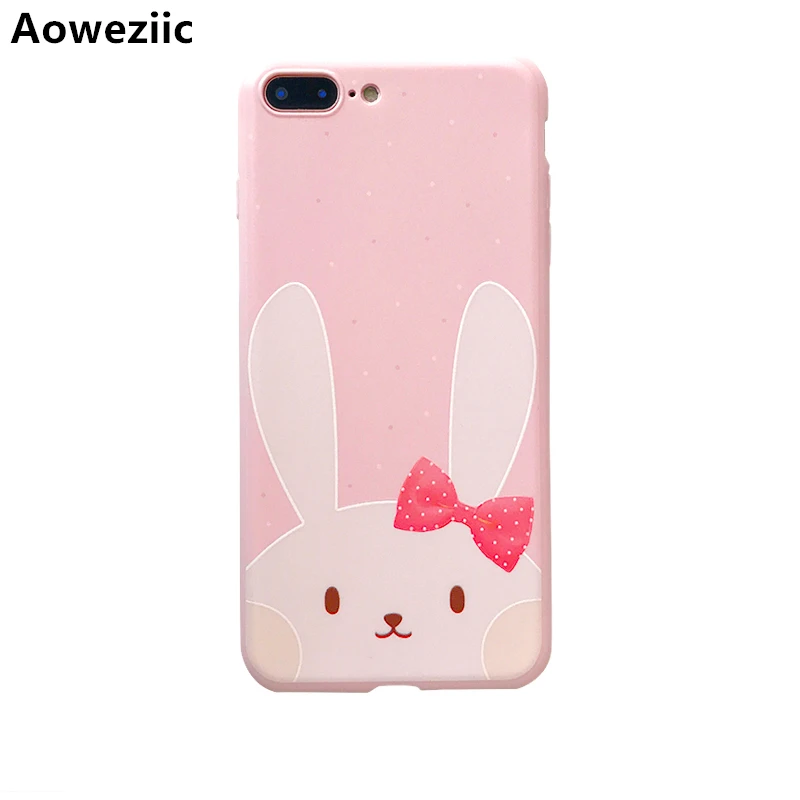 

Aoweziic Cute cartoon For iphone X XS mobile phone shell 7plus protection sleeve 6S female soft shell silica gel 8Plus