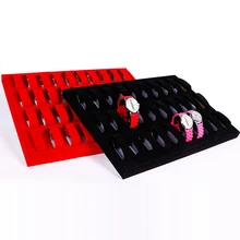 Free Shipping New Fashion Red 45*38*5CM watch Show Case Jewelry Display Holder Box Storage Display Boxes