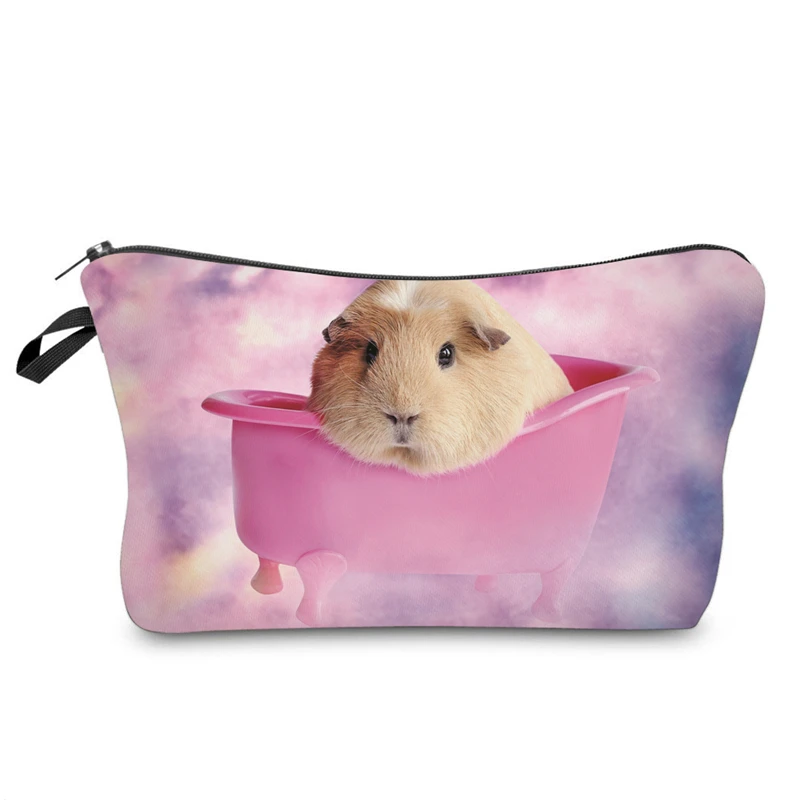

Animals 3D Printing Cosmetic Cases Women Makeup Bag Fashion Cosmetic Bag Trousse de maquillage neceser Storage Pouch BB151
