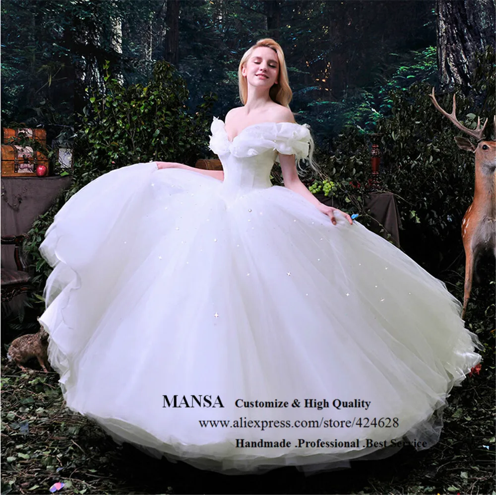 Mansa Cinderella Wedding Dress Costumes Princess Mansa Cinderella Wedding Dress Costumes Princess Sparkly Dresses Summer Style Bridal Vestidos De Noivas In From