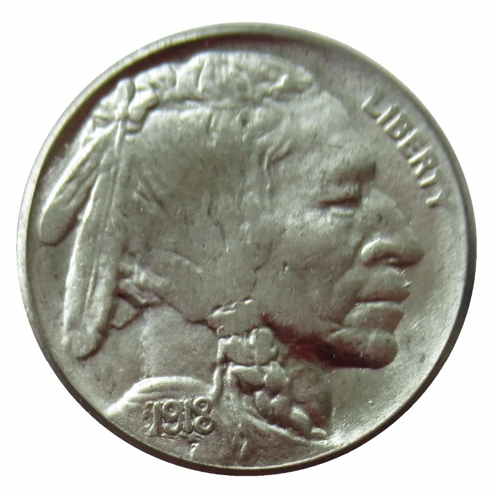 

Buffalo Nickel Five Cents 1918/7-D USA 5C Coins COPY BUFFALO NICKEL FIVE CENTS